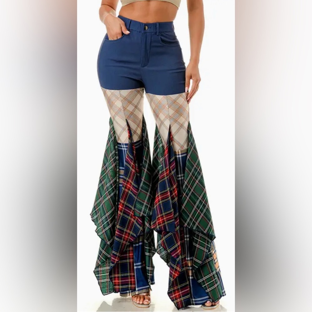 NEW FLARE BELL BOTTOMS PLUS SIZE PANTS/JEANS SUPER STRETCHY! SUPER CUTE~UNIQUE